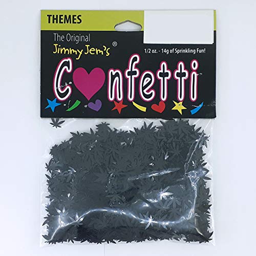 Confetti Marijuana Leaf 3/8" Black - Retail Pack #9714 QS0 2 Confetti Marijuana Leaf 3/8" Black - Retail Pack #9714 QS0 - Image 3