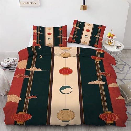 Housse de couette 220x240 microfibre douce avec fermeture éclair solide