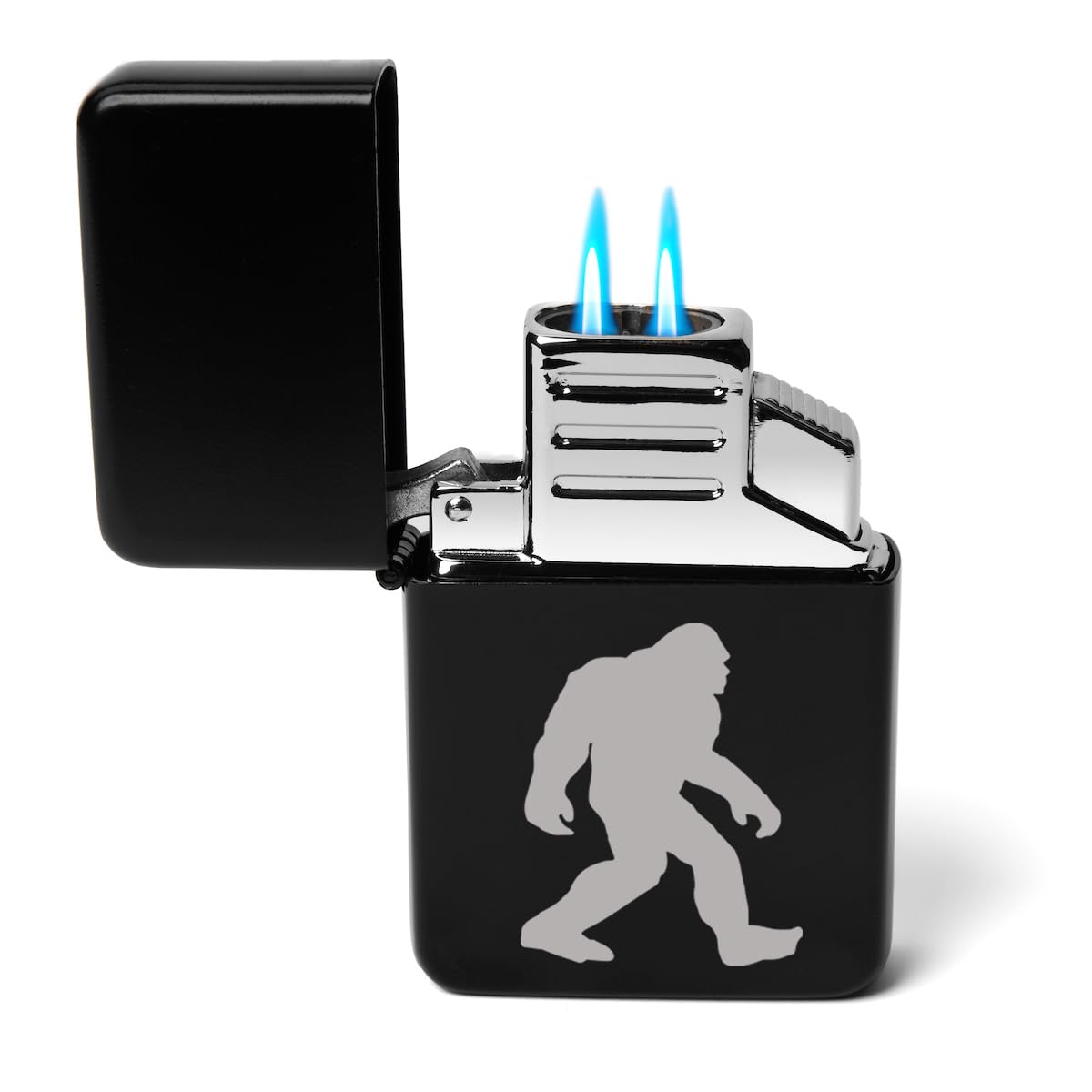 ROLYAD Dual Flame Torch Lighter Bigfoot Sasquatch (Black)