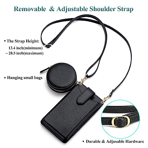 Image of Peacocktion Small Crossbody Cell Phone Purse for Women, Lightweight Mini Small Crossbody Bags for Women with Card Slots