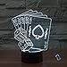 Produktbild Optische Täuschung 3D Poker Nacht Licht 16 Farben Andern Sich Fernbedienung USB-Strom Touch Schalter Dekor Lampe LED Lampe Tisch Kinder Brithday weihnachten Geschenk