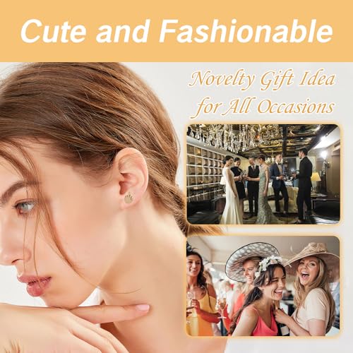 3 Pairs Punk Middle Finger Earrings Stud Cool Stainless Steel 20g Silver 'Fuck You' Studs for Men Funny Male Earings Men’s Earring Jewelry (Gold Black Silver)4