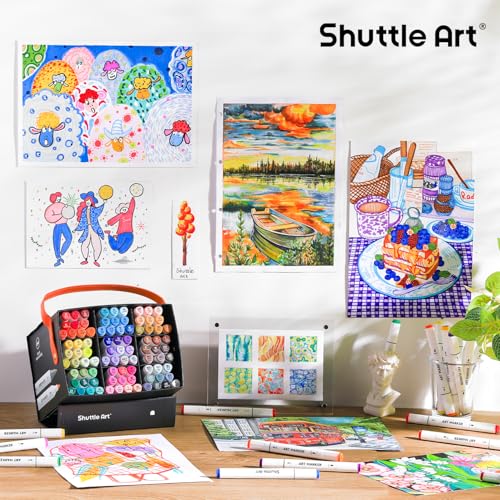 Shuttle Art 89 kolorów pędzelkowe markery artystyczne z cienką końcówką