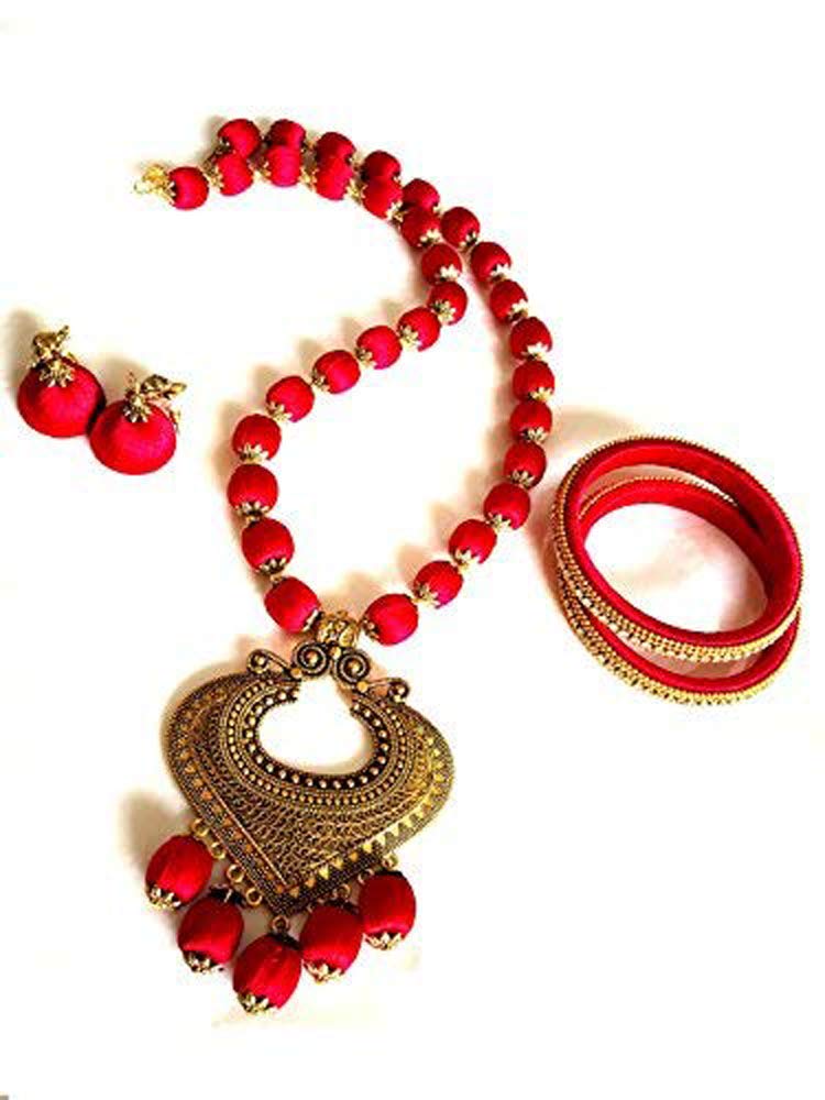See full amazon price history chart for GOELX Silk Thread and Necklace With Jhumki Earrings Set And Bangles for Women (Red) GOELX Silk Thread and Necklace With Jhumki Earrings Set And Bangles for Women (Red) (B07RB184SV) Amazon Price History, Amazon Price Tracker