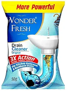 MeeTo Drain Cleaner Powder/Removes Clogs And Blockages In Washbasin, Toilet, Bathroom,Sinks, Pipes (50 g, Pack Of 6)