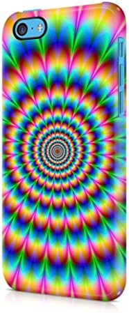 Trippy Acid Trip Psychedelic Swirly Colors Optical Illusion Durable Hard Plastic Protective Phone Case Cover For Apple iPhone 5c