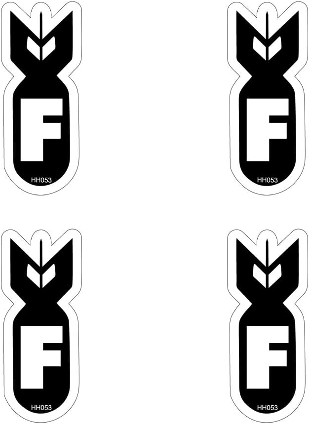 F Bomb Hard Hat Stickers 4 Pack