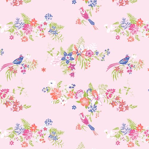 Image of Home Ecstasy 100% Cotton Double Bedsheet with 2 Pillow Covers - (Size 87 x 94 inches, 140 TC, Colour - Pink: Blushed Petal)