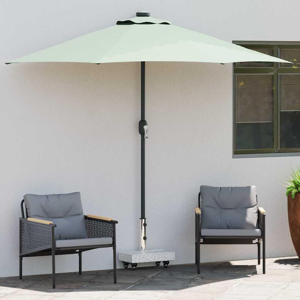 Supporto per ombrellone grigio in granito, 45 x 25 x 45 cm, con ruote, stabile, per giardino, balcone, terrazza, base pesante, resistente alle intemperie e facile da spostare