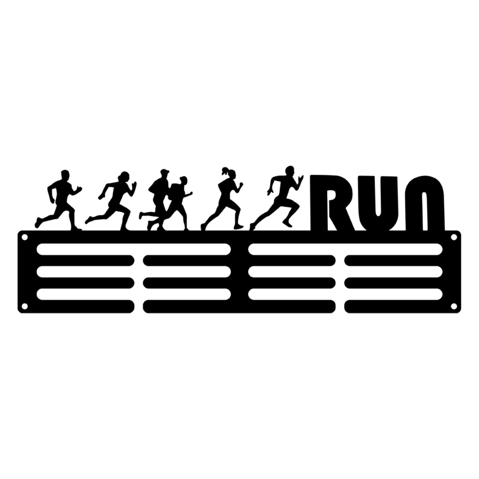 WOVEBIUS Wall Mounted Medal Hanger Displaying Rack for Sport Race Runner 11.8x3.7inch Style A