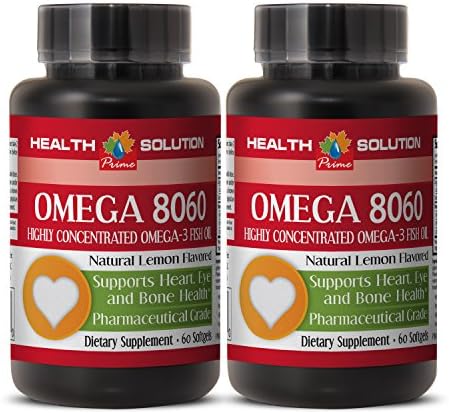 Immune Support for Adults - Omega 8060 (Highly Concentrated Fish Oil) - Omega 3 epa dha - 2 Bottle 120 Softgels