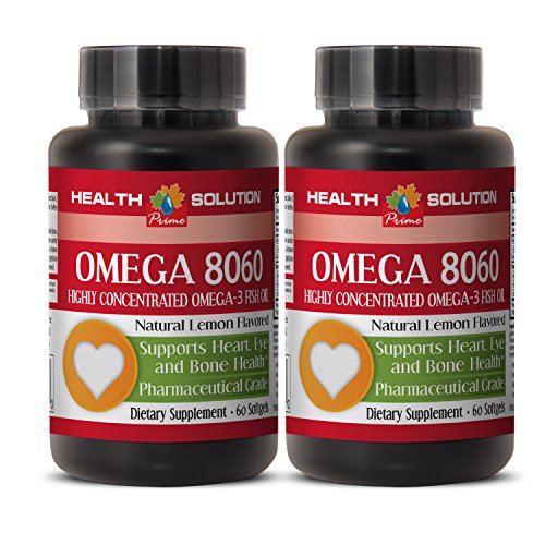 Immune Support For Adults - Omega 8060 (Highly Concentrated Fish Oil) - Omega 3 Epa Dha - 2 Bottle 120 Softgels #TOP22