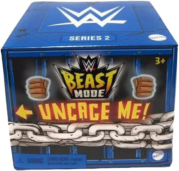 Miniatura 4 de Mattel WWE Beast Mode Series 2 Paquete misterioso (paquete de 3)  3 figuras de caja ciega con compañeros de animales de modo bestia, embalaje