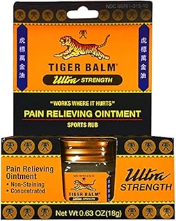 Tiger Balm Pain Relieving Ointment, Ultra, 18g – Muscle Rub Ultra Strength – Tiger Balm – Knee Inflammation Relief – Relief for Shoulder Arthritis – Tiger Balm Ultra – 6 Pack