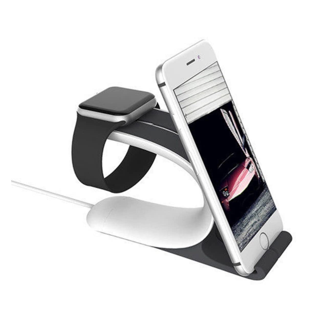 OSALADI 2pcs 2 1 Cell Phone Stand Phone Holder Phone Watch Stand Charging Stand for Iatch Charging Dock for Phone Watch Cradle Phone Watch Holder Intelligent The Lazy