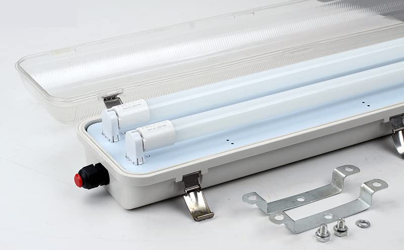 Plastic Fluorescent Light AC90-264V IP66 Explosion-Proof Anti-Corrosion Fluorescent Chemical Industry Lighting BYS Series Ceiling Type