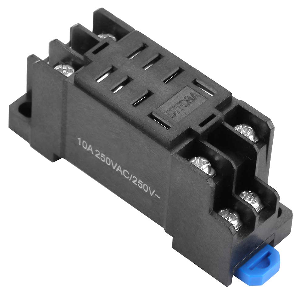 Zócalo de Base de Relé 8 Pines Zócalo de Base de Relé de Potencia para Relé de Tiempo JQX-13F LY2N-J HH62P