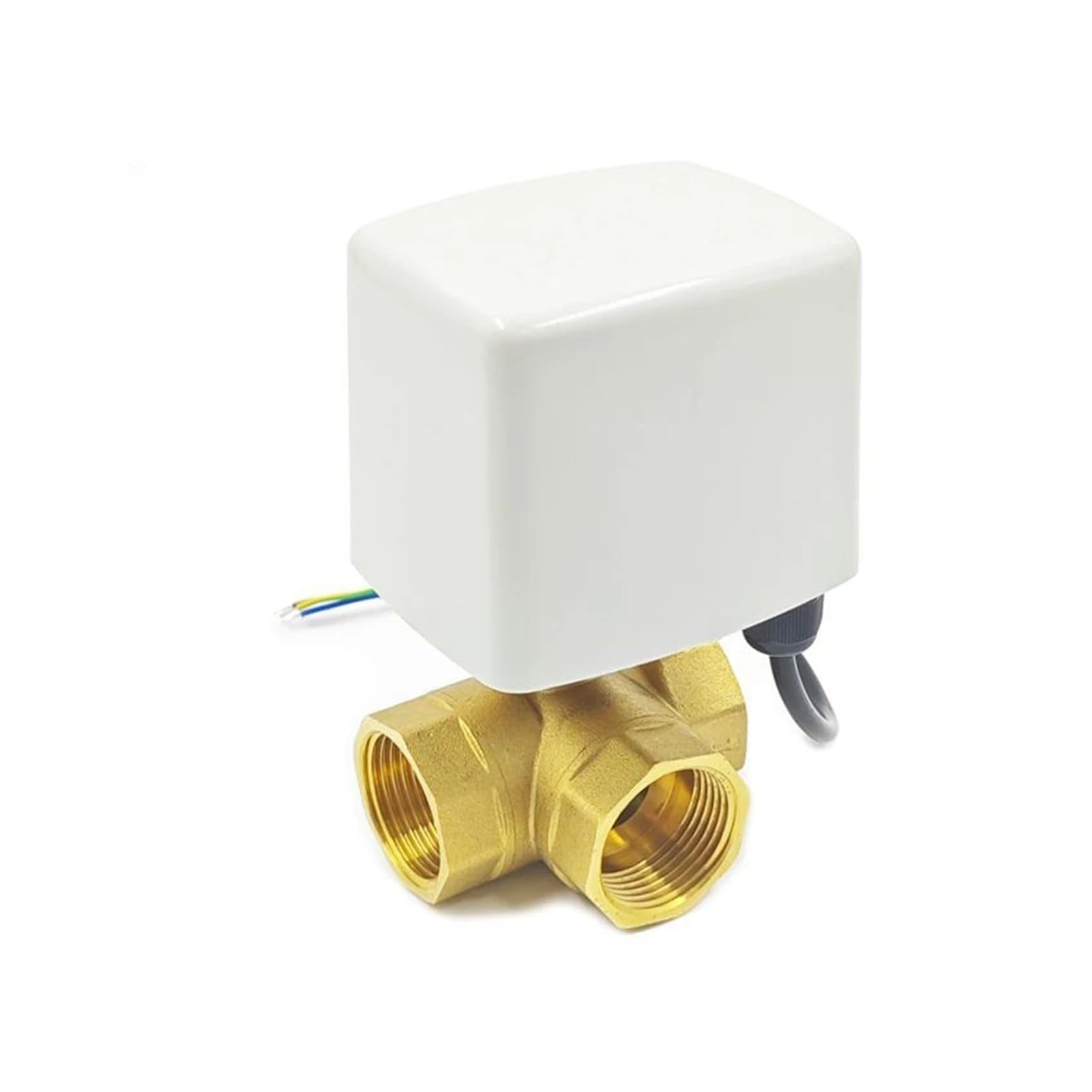 Vanne à boisseau sphérique électrique 3 voies laiton 1" motorisée chauffage 220V