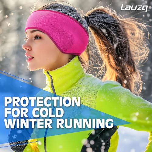 Image of Fleece Ear Warmers /Muffs Headband for Men & Women & Kids Perfect for Cycling Skiing Workout Yoga Running & Riding Motorcycle in Winter - Stay Warm & Performance Stretch