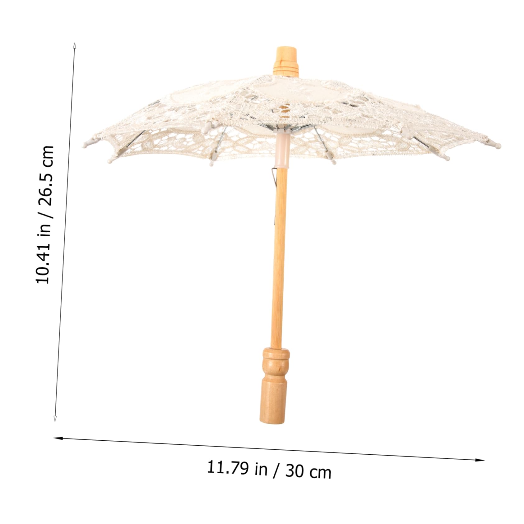 BESTonZON 3pièces Parasol Dentelle Élégante Pour Mariage Accessoire De Photographie Parapluie Décoratif Portable Pour Fêtes Et Événements Spéciaux Couleur Blanche Compacte