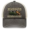 Alligator Alcatraz Nature’s Own Border Patrol Hats Cool Cap for Friends