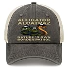 Alligator Alcatraz Nature’s Own Border Patrol Hats Cool Cap for Friends