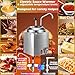 Nacho Cheese Dispenser with Stainless Steel Pump, 2.8 QT Cheese Sauce Warmer, 86-194℉ 6 Temperature Adjustable Heater, Commercial Hot Fudge Chocolate, Hot Chili, Caramel, Peanut Butter Electric Warmer