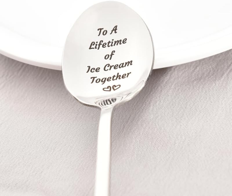 Miniatura 3 de Cucharas de helado de regalo para parejas, marido, esposa, aniversario, cumpleaños, regalo de Navidad para novio, novia, para toda una vida de