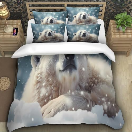 Housse de couette microfibre à carreaux King 220x240cm - 5