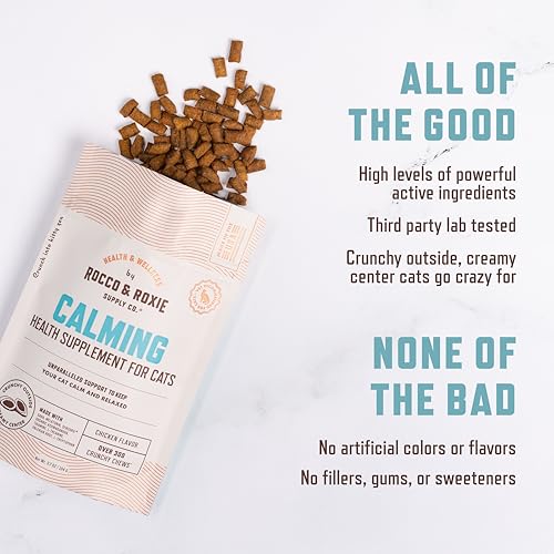 image for Rocco & Roxie Supply Co. Rocco & Roxie Cat Calming Treats with Melaton