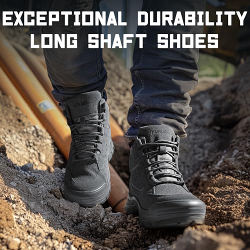 Image of Furuian Steel Toe Boots for Men Women Lightweight Work Boots Pioneer Series | ASTM Certificated Safety Shoes, Width Option, Non Slip Rubber Sole, Comfortable Work Shoes for Construction, Warehouse, Yard