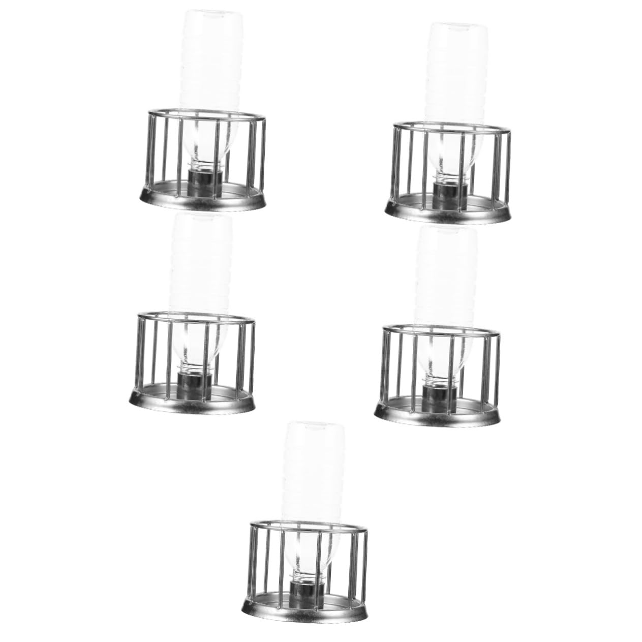 Hohopeti 5pezzi Ciotola per Rettili Acciaio Inossidabile Mini Alimentatore per Tartarughe Design Multifunzionale per Cibo e Accessorio Pratico per Terrari Facile da Pulire e Utilizzare