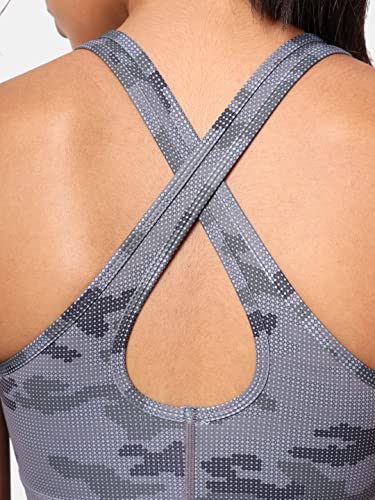 Image of Medium Support Sports Bra for Women | Crossback Design | Removable Padding Grey