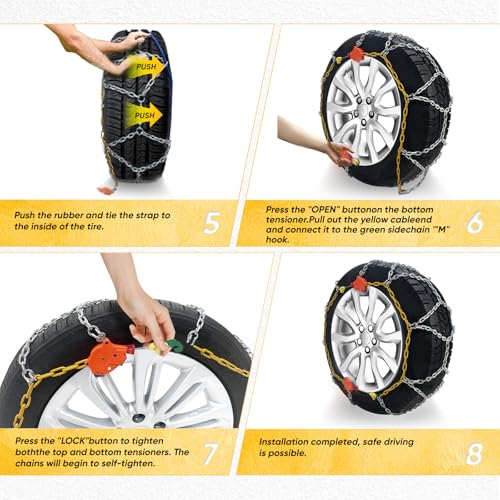 EnTurbo Adjustable Auto-Tightening Snow Chains