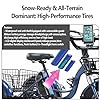 DEaThsalL 20' Fat Tire Electric Power-Assisted Bike Tricycle for Adults, Comfortable Rides Headlight + LCD Display + Rear Cargo Basket Adjustable Seat Max Load: 150 kg Blue #4