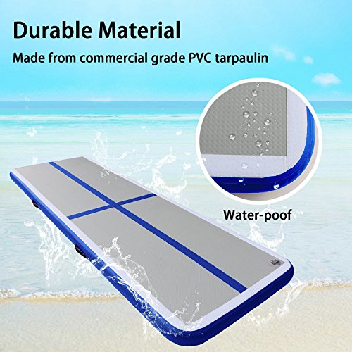 86 York 10ft Inflatable Gymnastics Tumbling Track Mat with Electric Air Pump for Gym/Home/Yoga/Training/Kids/Sport/Taekwondo/Game - Thumbnail 7