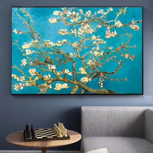 Fleur d'amande tableau impressionniste pour habiller mur vide - 2