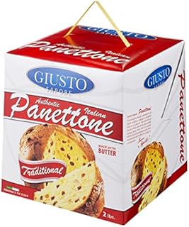 Giusto Sapore Italian Panettone Original Gourmet Bread 2Lb. - Traditional Dessert - Imported from Italy and Family Owned