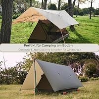 Onewind 3,6x3m wasserdichte Zeltplane, Ultraleichte Hängematte Tarp – Ansicht 8