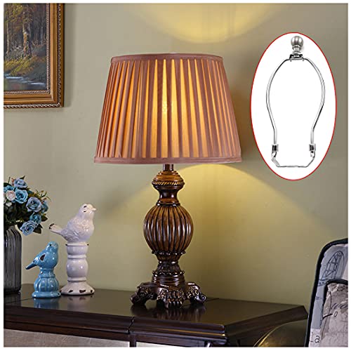 Marrteum 6-Inch Lamp Shade Harp Holder With Saddle Light Base And Ball Lamp Finial [2Set, Chrome-Plated] #TOP5