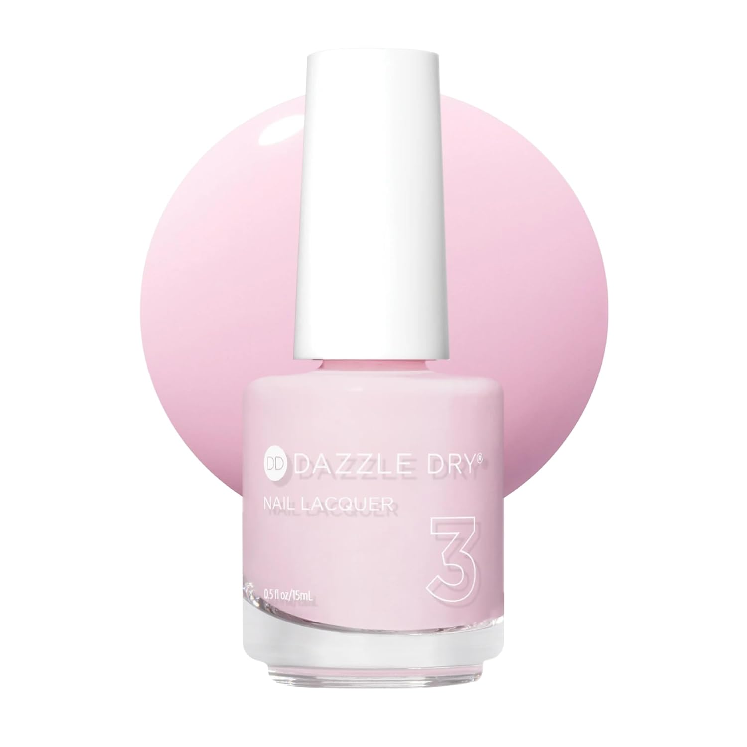 Dazzle Dry Nail Lacquer (Step 3) - Girlishly Giddy - A classic light pink with cool undertones. Full coverage cream. (0.5 fl oz)