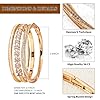 Christmas Gifts for Women - 3PCS Bracelet Jewelry Set, Minimalist Fashion Design, Zinc Alloy with 3A Zircon Gold/Silver Bangle Bracelets, 2.4 Inch Diameter Fits Most Adults, for Her, Girlfriend, Wife, Mom, Sister, Lover on Birthday, Christmas, Valentine's Day, Mother's Day (Golden) #2