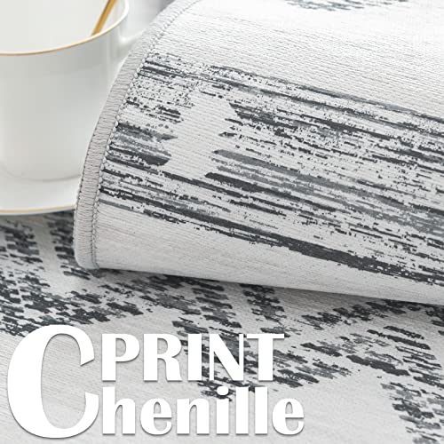 TOPICK Rug Boho Black Washable Modern Geometric Bedroom Rug Lightweight Non Slip Carpet for Living Room Office Dining Room 120x180cm - Image 3