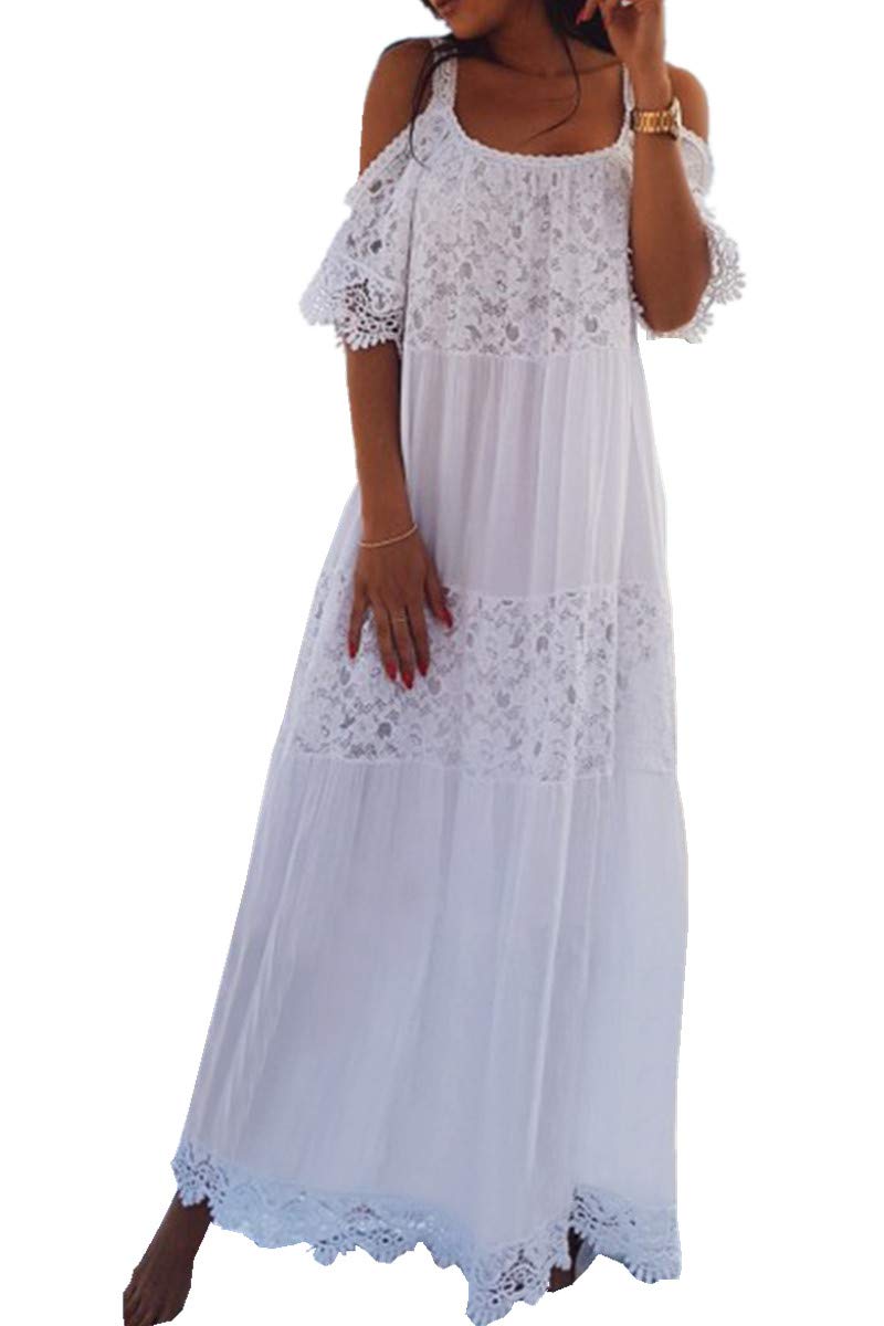 LikeJump Kimono de encaje floral para mujer, estilo bohemio, para bikini