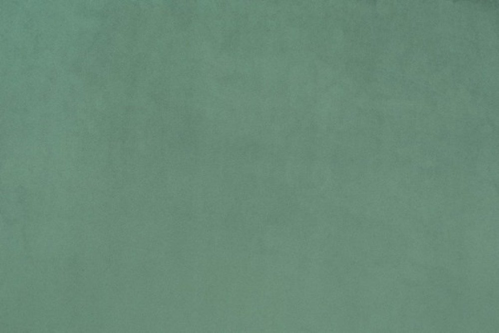 Pouf imbottito con gambe arrotondate, senza bottoni, 140 cm di larghezza, in velluto color menta, resistente alle macchie
