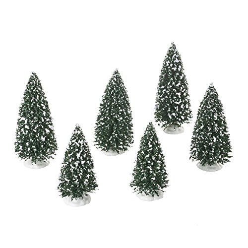 Department 56 Accessories For Villages Frosted Pine Grove Tree Accessory Figurine, 6 Inch (Set Of 6) #TOP14