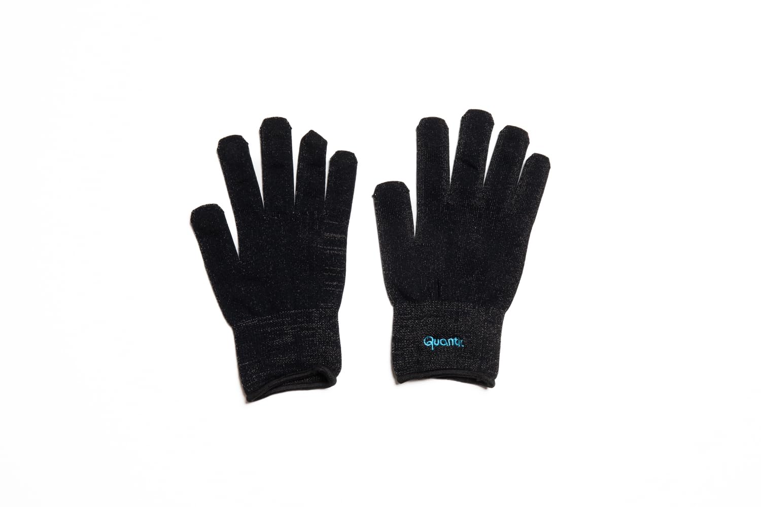 Guantes de hilo de plata finos color negro TALLA ÚNICA. UNISEX