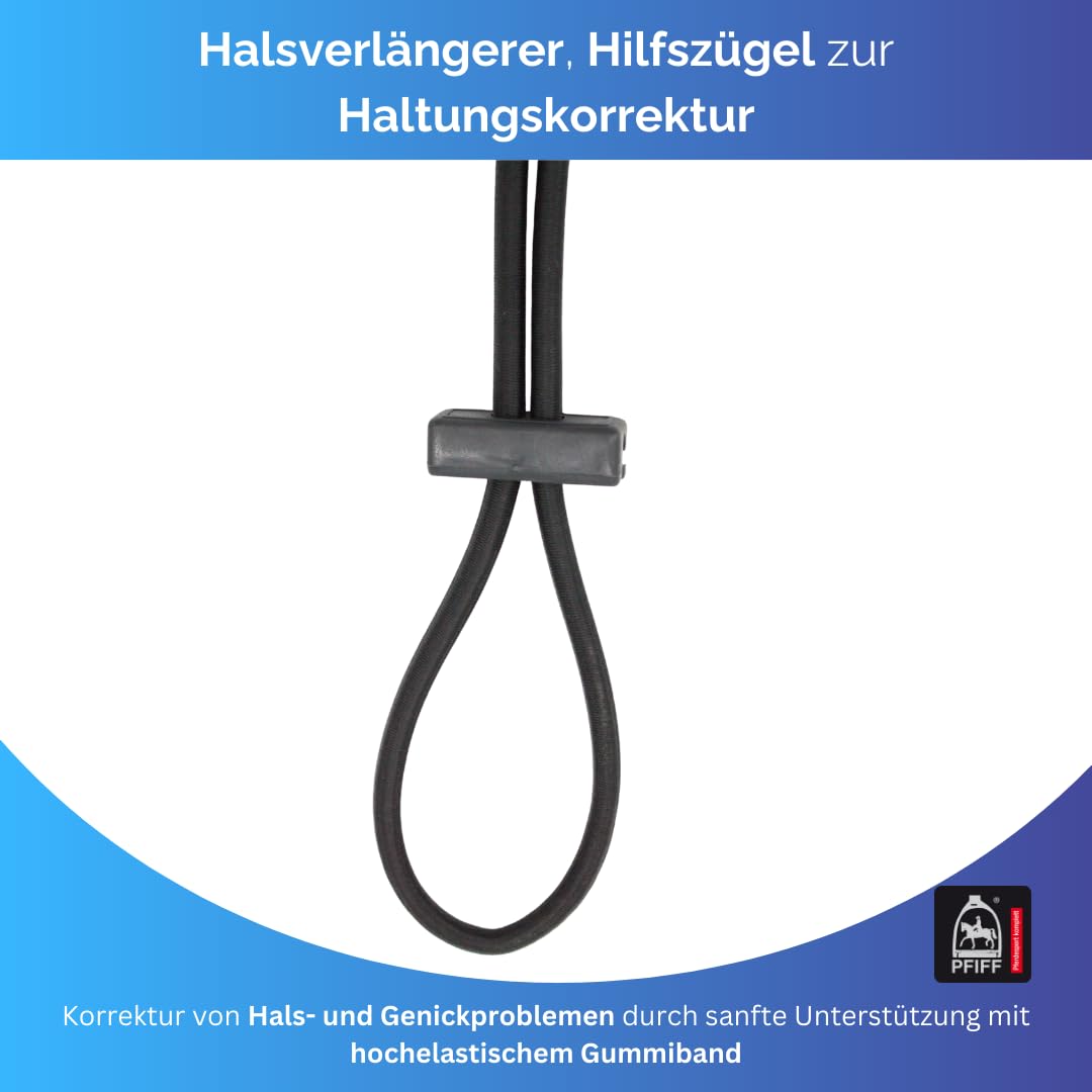 PFIFF 103118 - Prolunga cervicale per correggere la Postura, chambon Elastico, allungamento del Collo, miglioramento del Dolore al Collo e al Collo, 3,4 m, Nero, Completo
