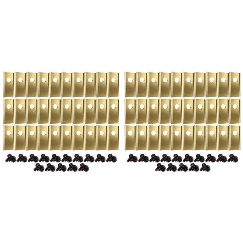 Lame De Tondeuse À Gazon, Compatible Avec ABLK, 60 Lames De Rechange Avec Vis, Compatible Avec Sunseeker, Compatible Avec Smart, Lames De Rechange for Robot Tondeuse À Gazon S
