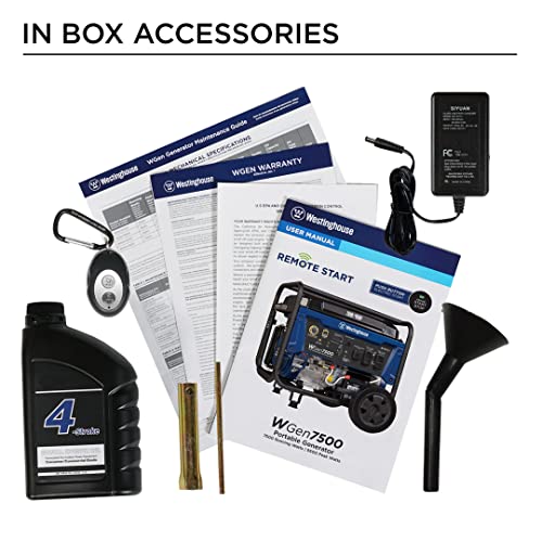 Westinghouse Outdoor Power Equipment 9500 Peak Watt Home Backup Portable Generator, Remote Electric Start With Auto Choke, Transfer Switch Ready 30A Outlet, Gas Powered, Carb Compliant #TOP6